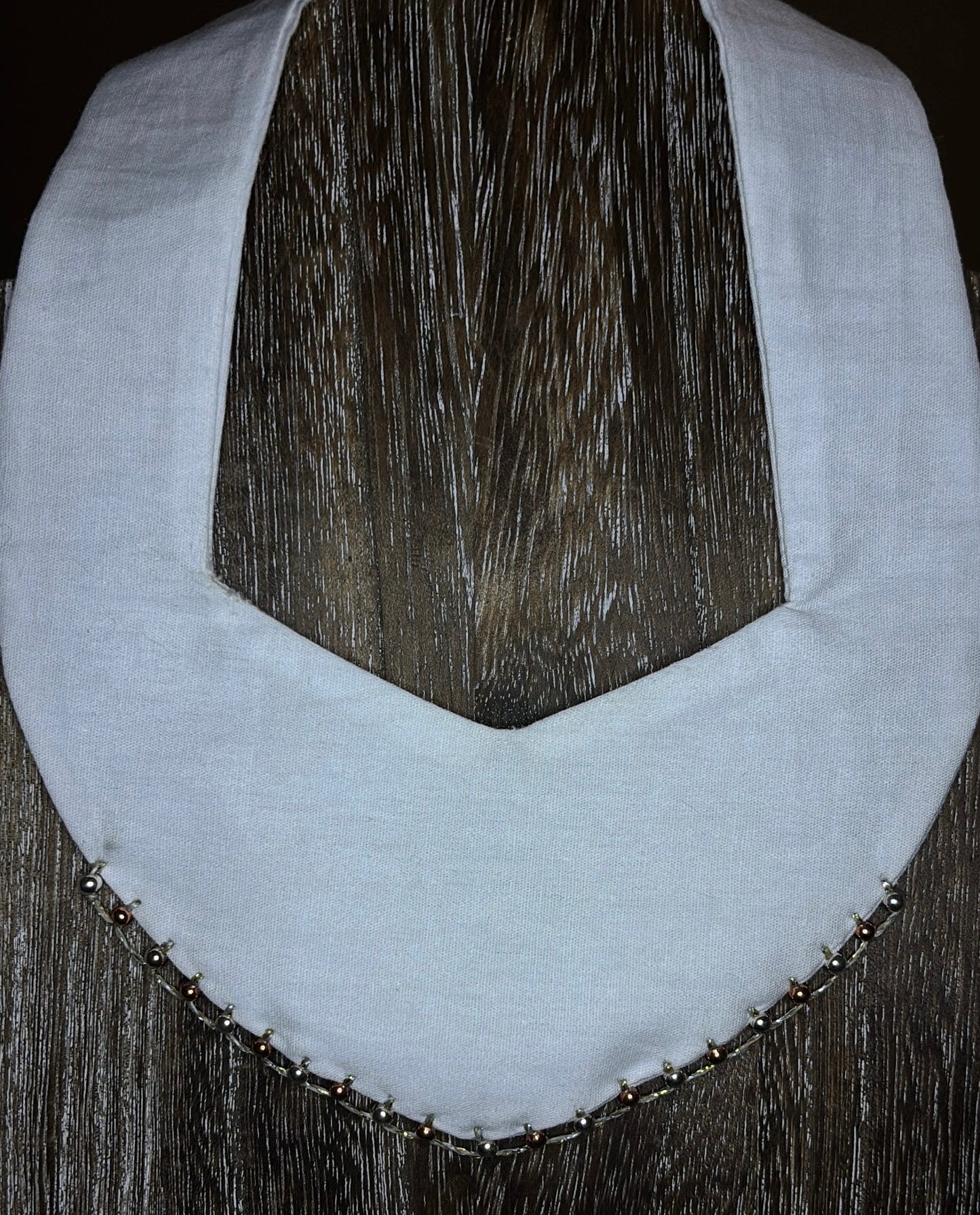 silver lining bib-style necklace