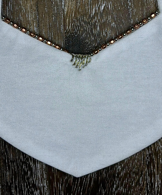 heart centered bib-style necklace