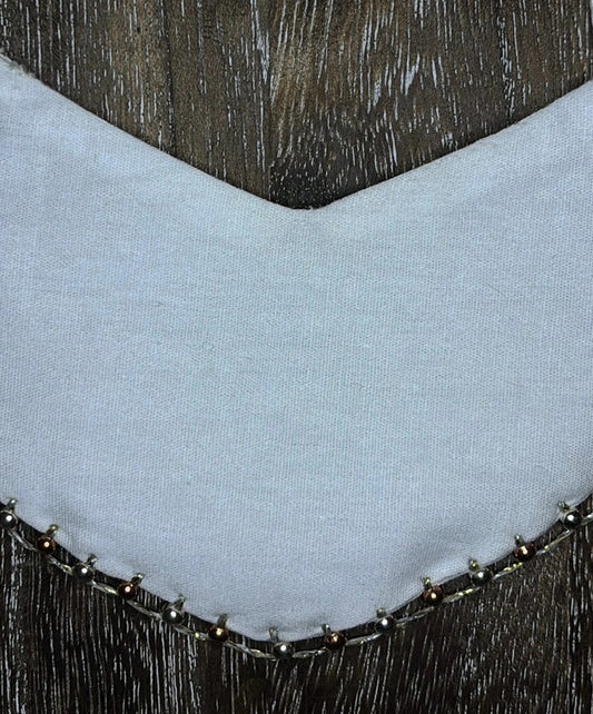 silver lining bib-style necklace